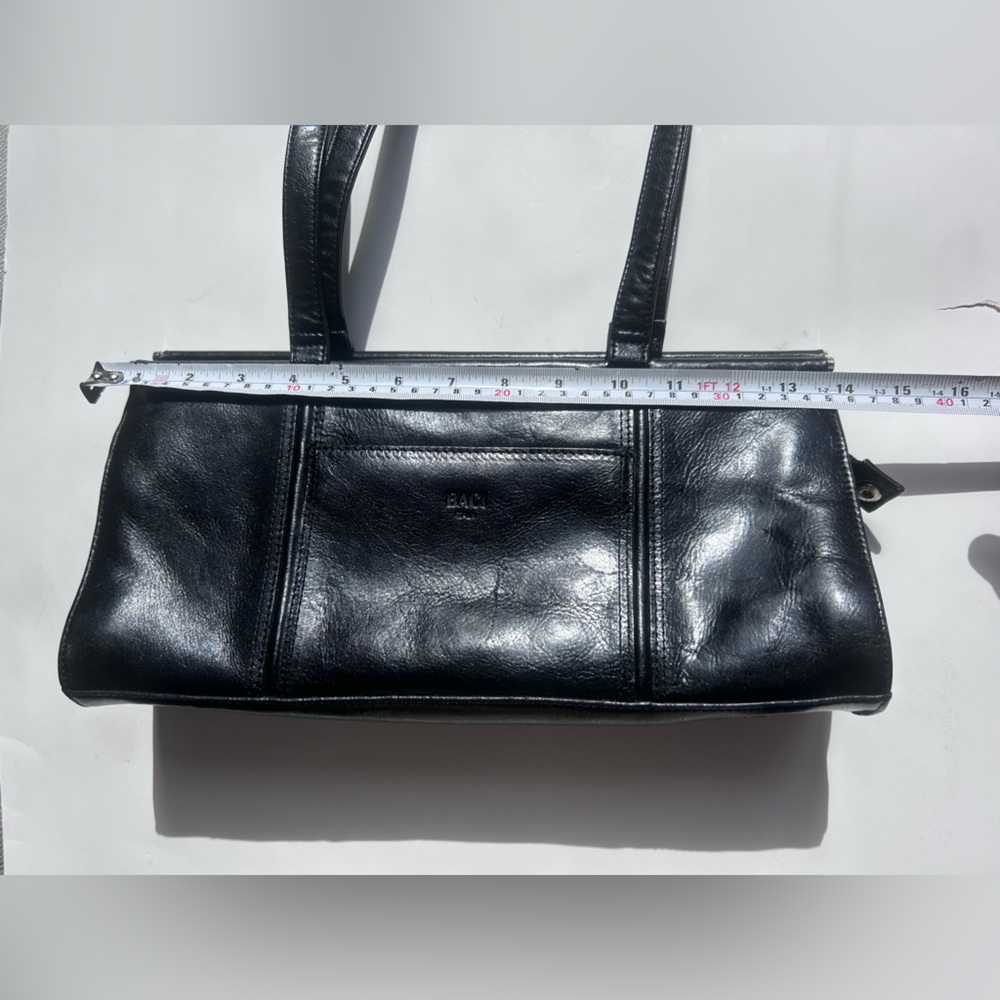 Baci Classic Black Leather Shoulder Bag - Picture 4 of 8